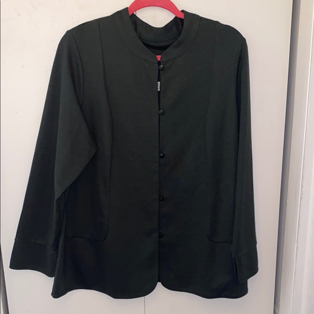 Hunter Green Light Button-Up Cardigan